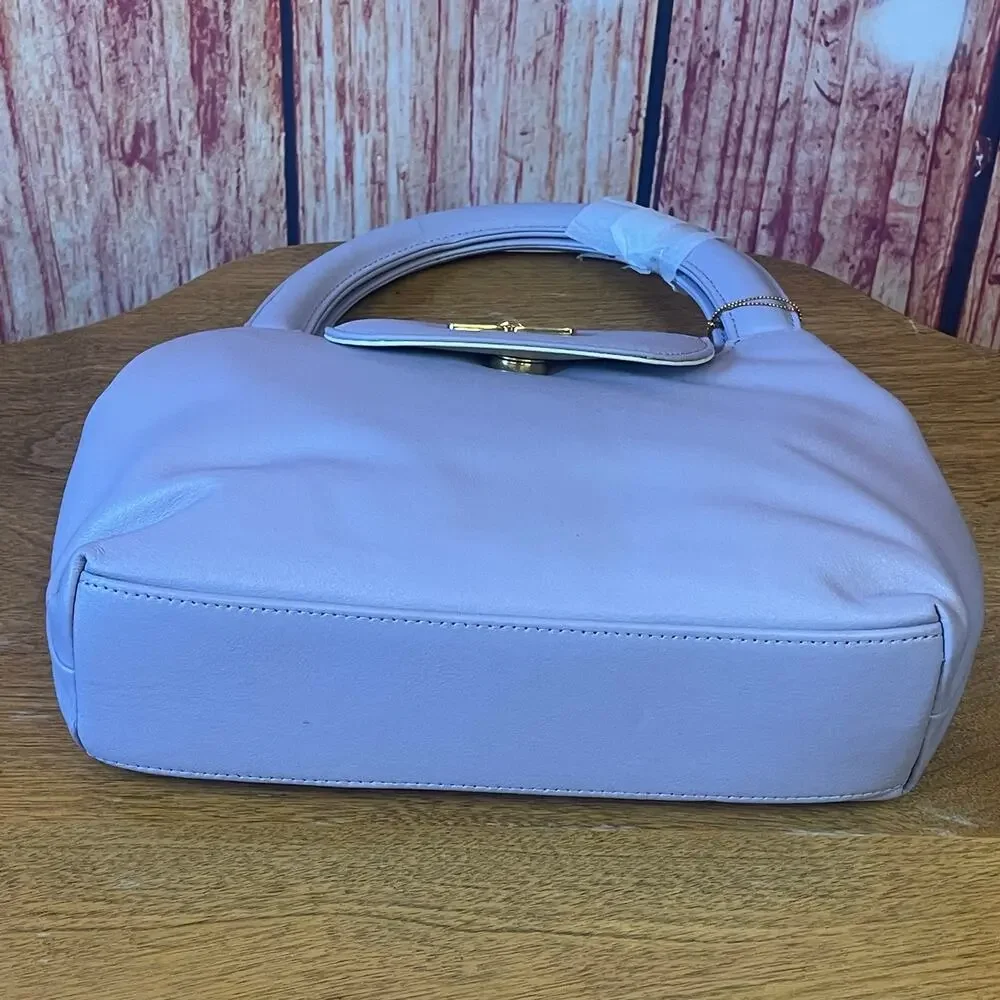 NWOT Vintage Newport News Lilac Handbag Satchel Purse Small Leather Y2K